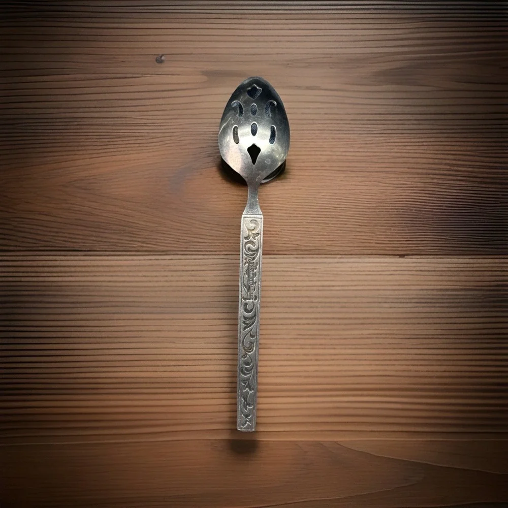 Riviera Monterey Stainless Slotted Serving Spoon (Design Back) Flatware Japan